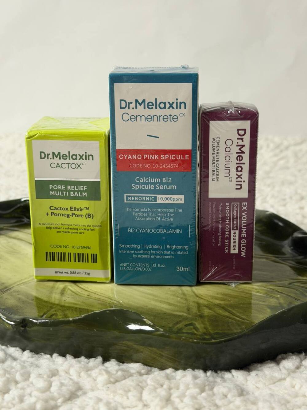 Dr.Melaxin Official Pore Relief Balm+Calcium Mult Balm+Cyano Pink Spicule Serum